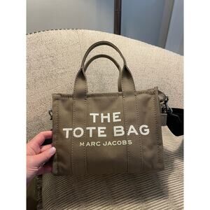 Marc Jacobs The Tote Bag Small Green Black Strap Cross Body Satchel Top Handle